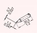 ERSADUR Soldering tip SOLDER SMART, lead-free, 1,2 mm, chisel shaped