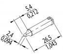 ERSADUR Soldering tip SOLDER SMART, lead-free, high performance, asymmetric, 2,4 mm, chisel shaped