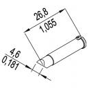 ERSADUR Soldering tip SOLDER SMART, lead-free, high performance, asymmetric, 4,6 mm, chisel shaped