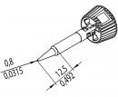 ERSADUR Soldering tip, lead-free, pencil point 0,8mm Ø, extended
