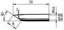 ERSADUR Long-Life lead-free soldering tip, angled face 35°, 14 mm