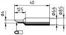 ERSADUR Long-Life soldering tip, PowerWell with concave portion