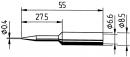 ERSADUR Long-Life lead-free soldering tip, Pencil point, extended, 0.4 mm Ø