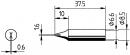 ERSADUR Long-Life lead-free soldering tip, Chisel-shaped, 1.6 mm