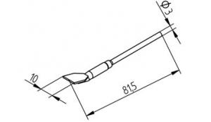 ERSADUR Desoldering tips (pair) lead-free 10mm for SOIC 16 