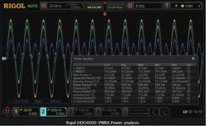 HDO4000 serijos osciloskopų galios analizės parinktis 