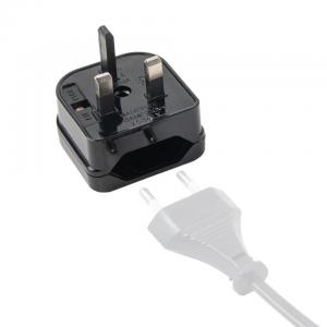 Travel adapter (UK, 2-pin), EU (CEE 7/16) -->Type G (BS 1363) 