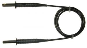 Test lead with banana plugs, 5m, 5kV, black, shielded 