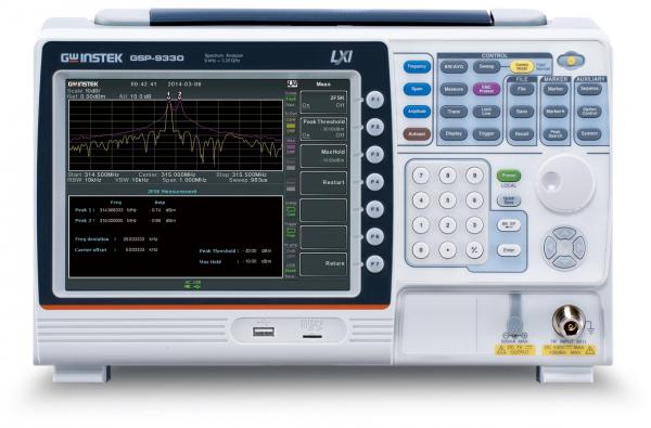 9kHz - 3,25 GHz Spectrum Analyzer with Spectrogram and Topographic Display Modes 