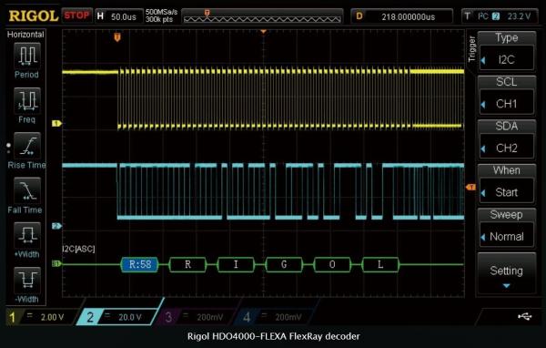 FlexRay Serial Bus Triggering and Analysis Option for DHO4000 series oscilloscope 