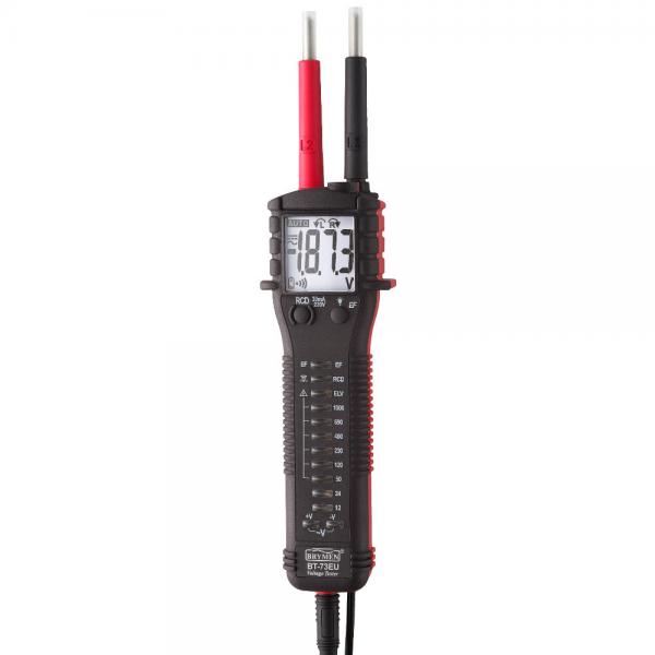 Voltage and continuity tester with voltage up to 1000V measurement and phase sequence indication 